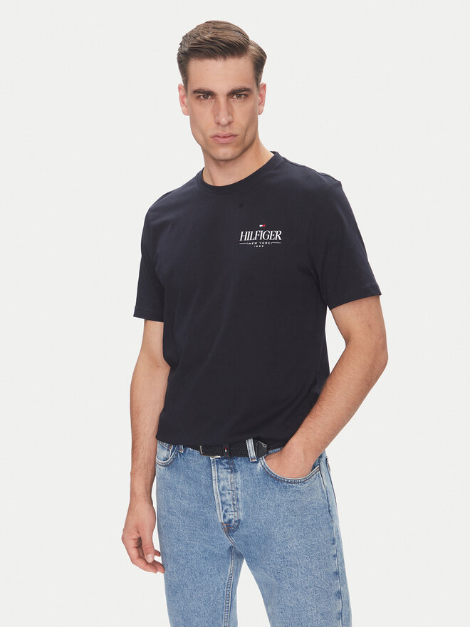 Tommy Hilfiger Tommy Hilfiger T-Shirt Stack MW0MW39355 Dunkelblau Regular Fit