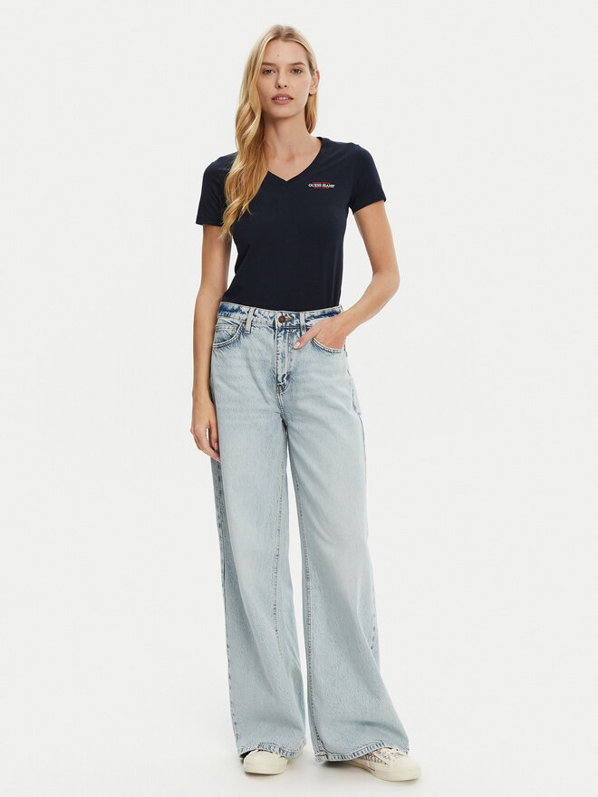 Guess Jeans Guess Jeans Póló W4YI23 J1314 Sötétkék Slim Fit