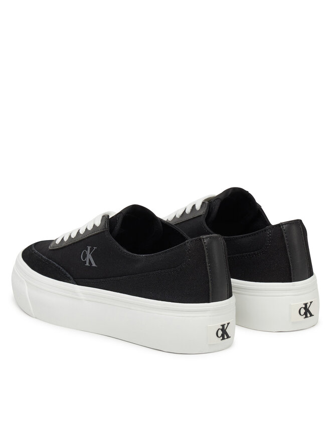 Calvin Klein Jeans Sneakersy Calvin Klein Jeans Vulc Flatform Low Cv Mix Mg YW0YW01770 Czarny
