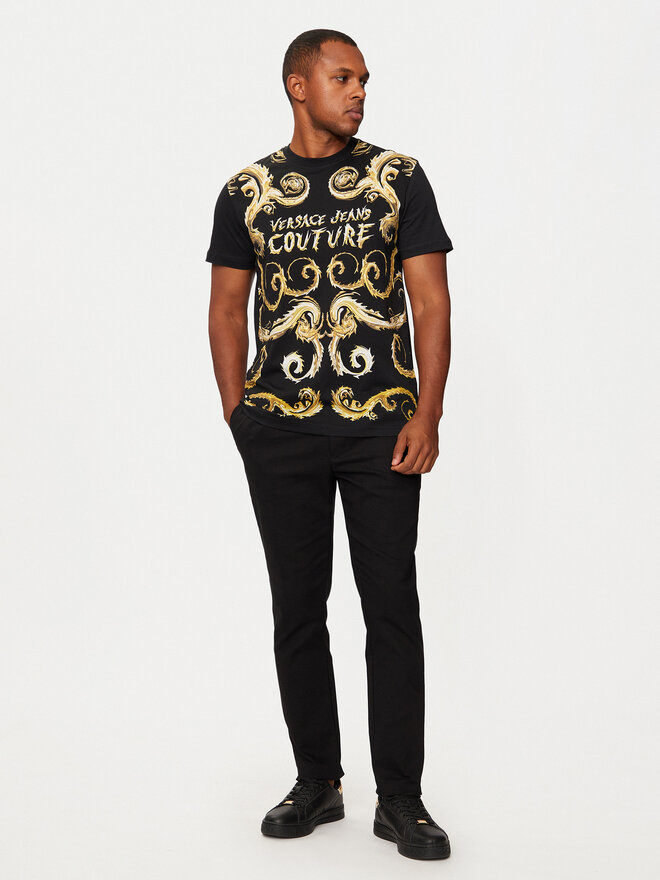 Versace Jeans Couture Versace Jeans Couture Camiseta 77GAH6SC Negro Regular Fit