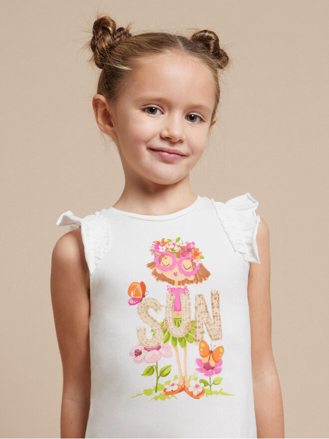 Mayoral Mayoral Top 3098 Écru Regular Fit