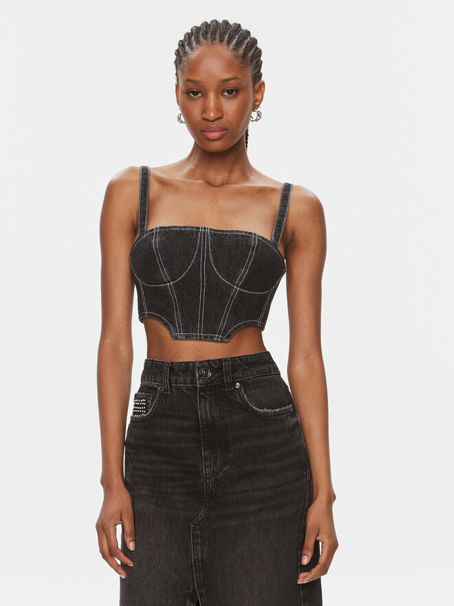 Karl Lagerfeld Jeans Karl Lagerfeld Jeans Top 240J1600 Negro Slim Fit
