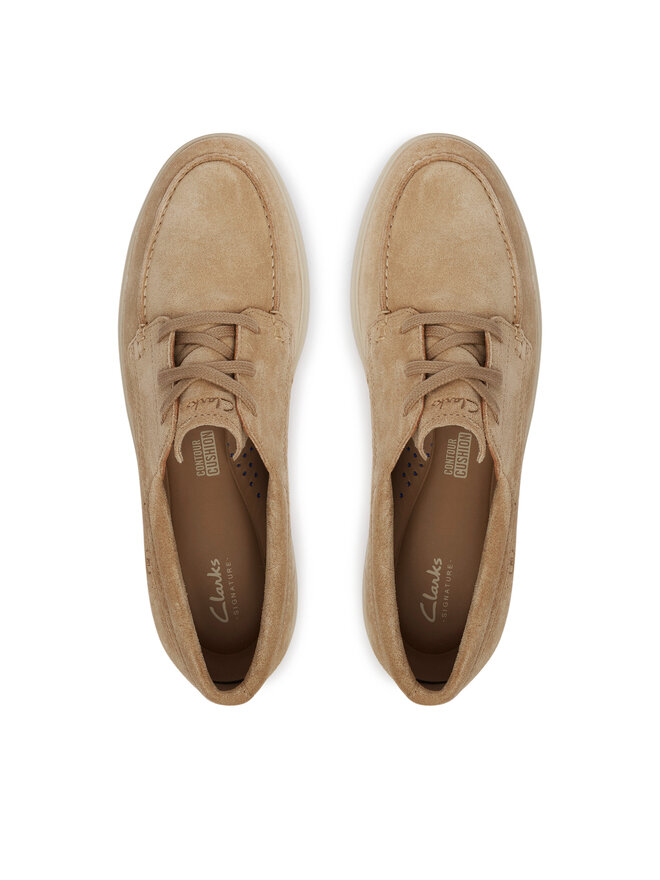 Clarks Туфлі Clarks Lockford Boat 26186187 Бежевий