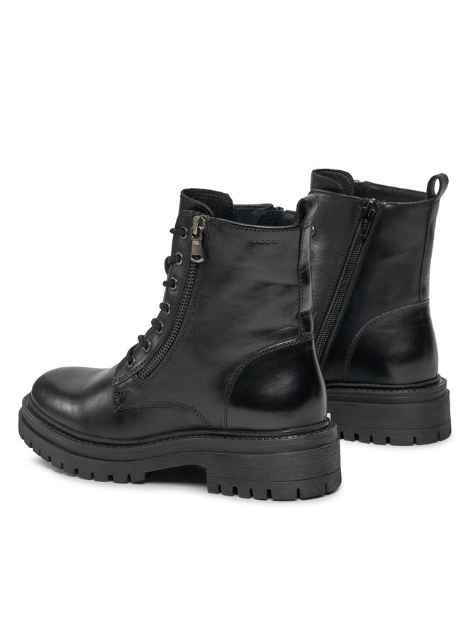 Geox Schnürstiefeletten Geox D Iridea F D16HRF 00043 C9999 Schwarz