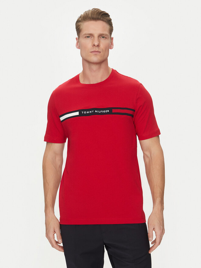 Tommy Hilfiger Tommy Hilfiger Póló Chest Insert MW0MW36498 Piros Regular Fit