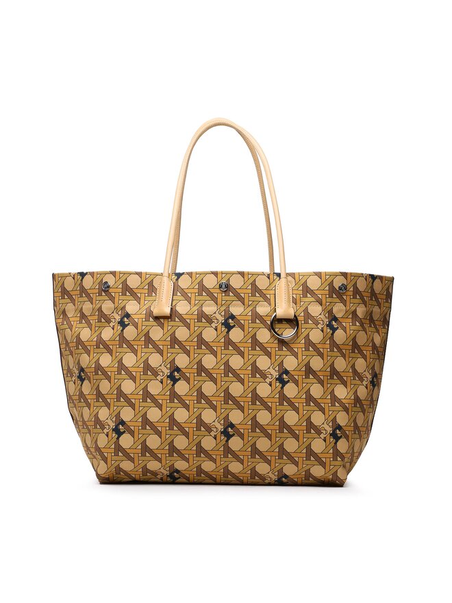 Tory Burch Torebka Tory Burch Canvas Basketweave Tote 139623 Beżowy