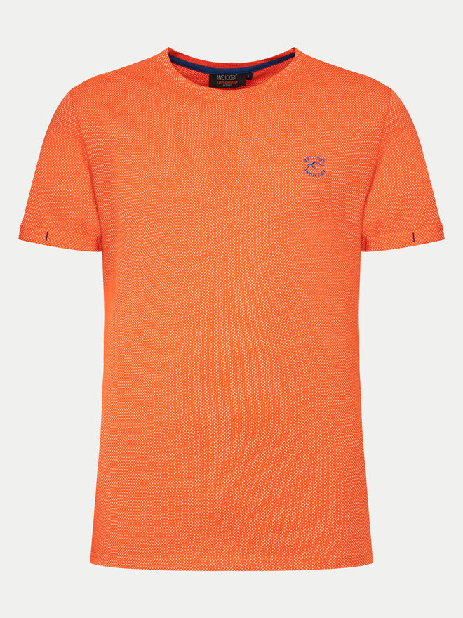 INDICODE INDICODE Majica Stamatis 41-038 Oranžna Regular Fit