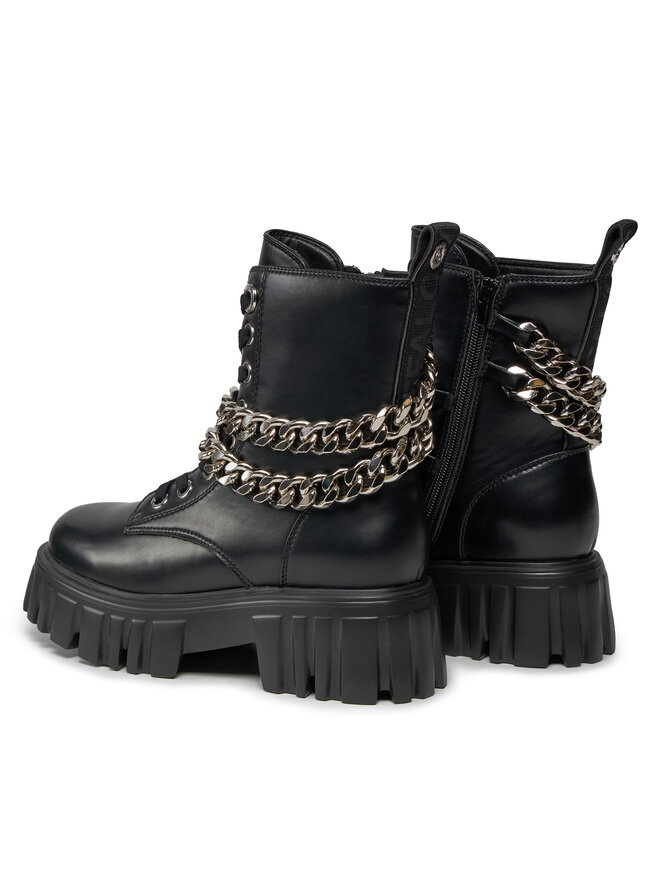 Buffalo Botines Buffalo Lion Lace Up T-Chain 1622367 Negro
