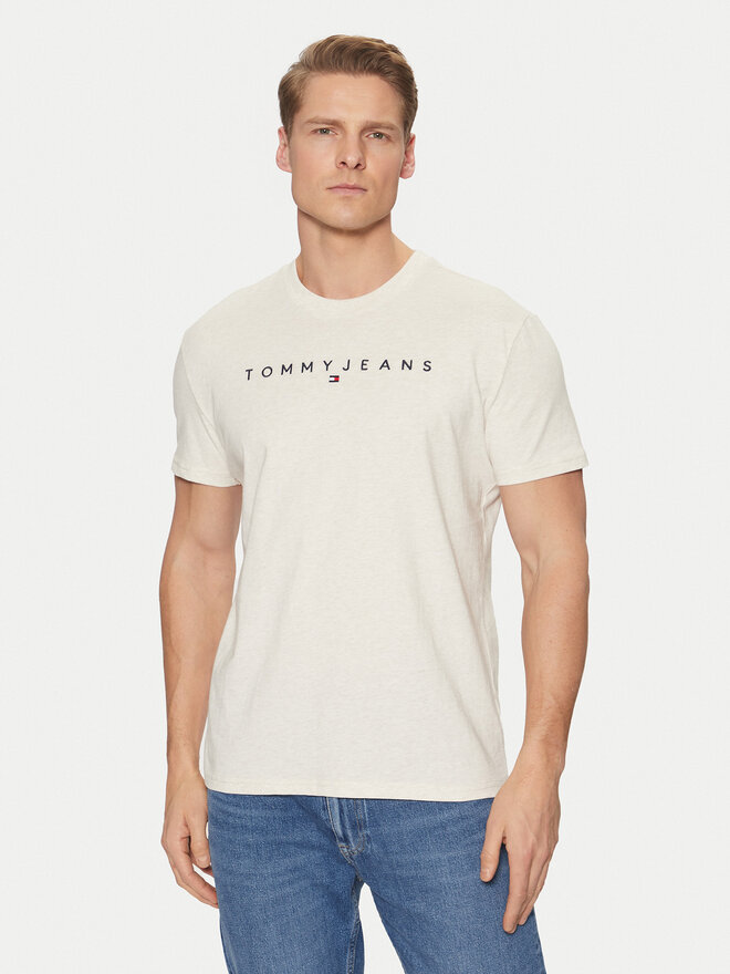Tommy Jeans Tommy Jeans Camiseta Linear Logo DM0DM20744 Beis Regular Fit
