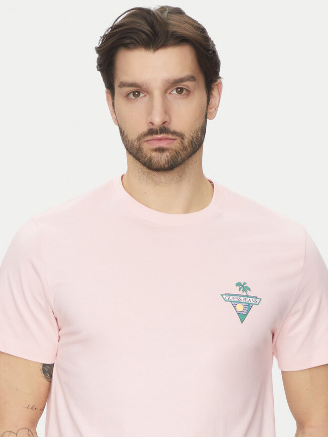 Guess Jeans Guess Jeans Camiseta M5GI55 K8FQ4 Rosa Regular Fit
