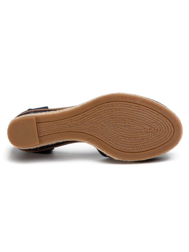 Tommy Hilfiger Espadrilky Tommy Hilfiger Basic Closed Toe Mid Wedge FW0FW04787 Tmavomodrá