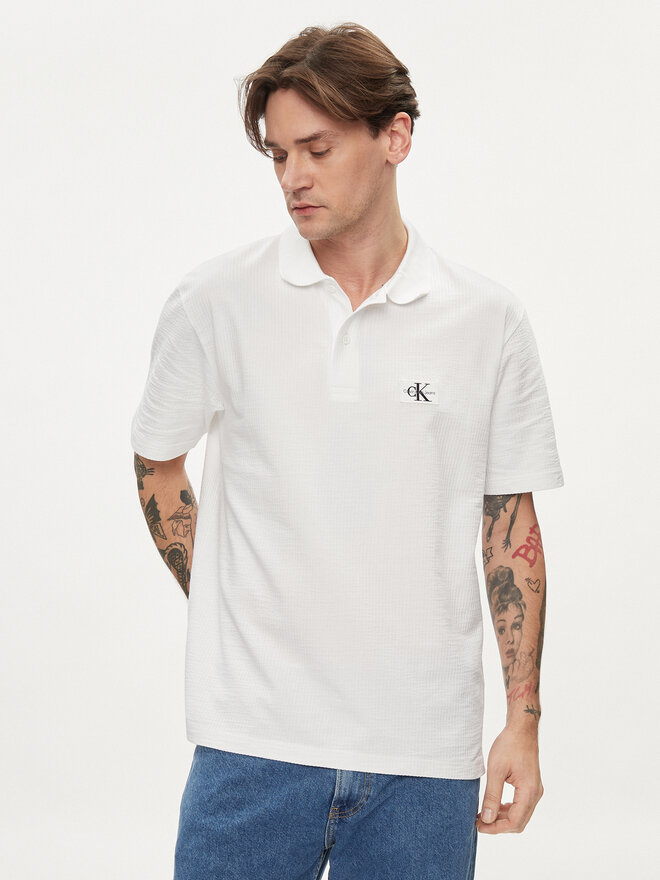 Calvin Klein Jeans Calvin Klein Jeans Polo marškinėliai J30J325433 Balta Regular Fit