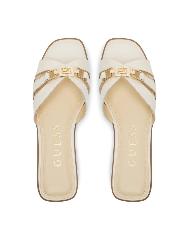 Guess Klapki Guess FLJRLL LEA19 Beżowy