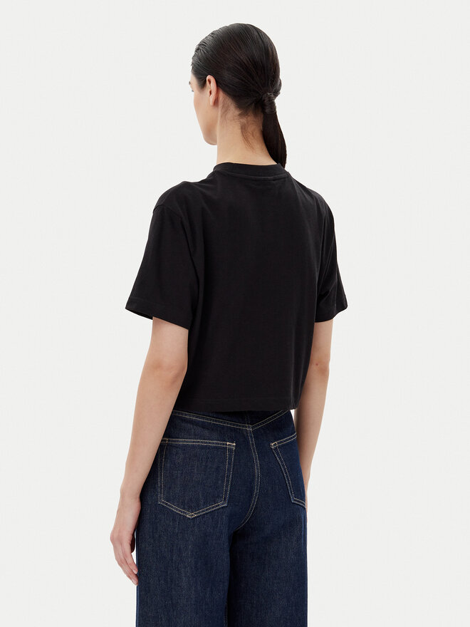 Karl Lagerfeld Jeans Karl Lagerfeld Jeans T-Shirt A2W17076 Μαύρο Cropped Fit