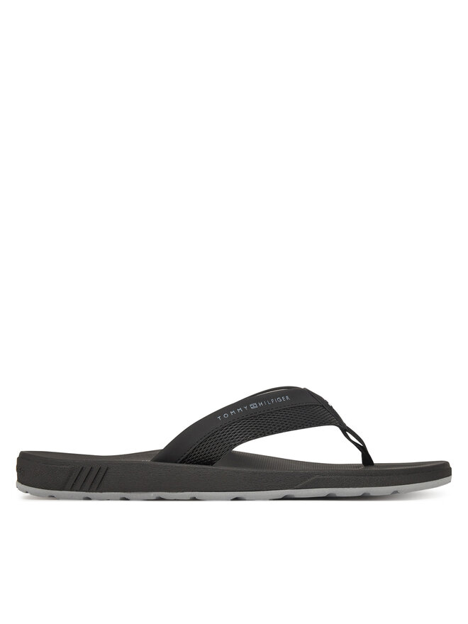 Tommy Hilfiger Japonki Tommy Hilfiger Molded Hilfiger Beach Sandal FM0FM05361 Czarny