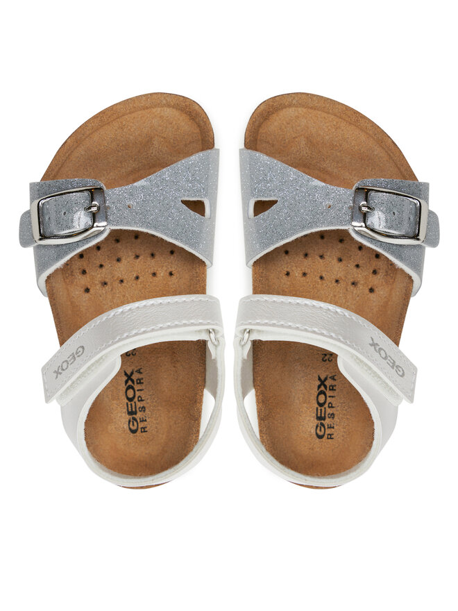 Geox Sandály Geox B Sandal Chalki Girl B922RA 0NFKC C0007 M Bílá