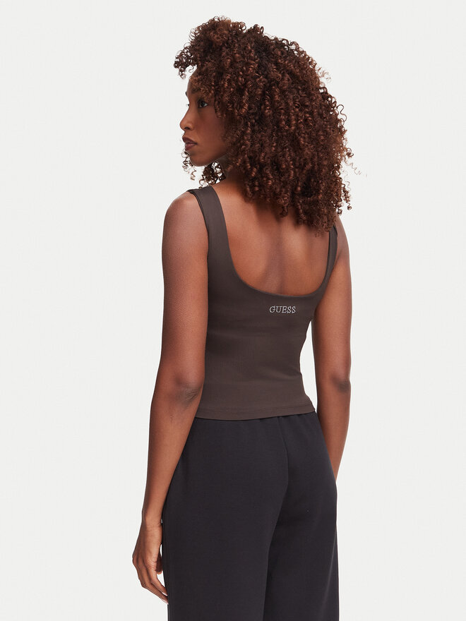 Guess Guess Top V6YP18 K4788 Dunkelbraun Slim Fit