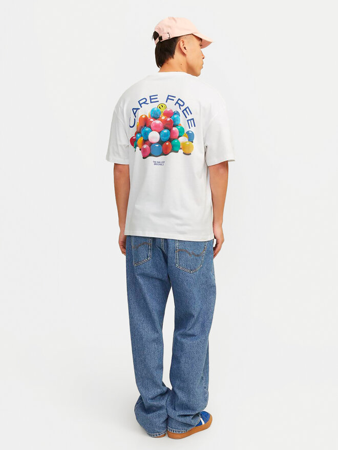 Jack&Jones Jack&Jones Camiseta Jorfrutti 12256926 Blanco Wide Fit