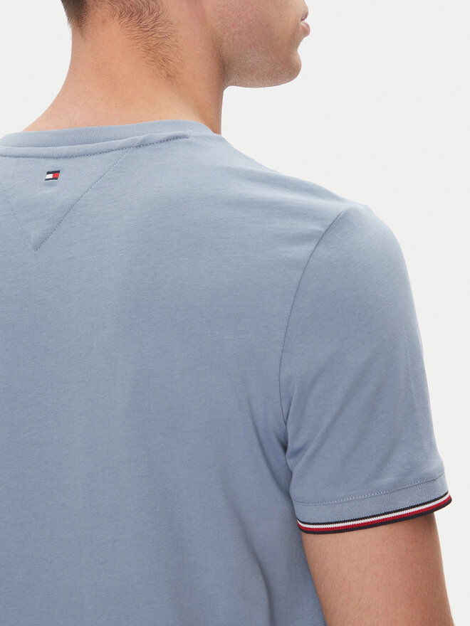 Tommy Hilfiger Tommy Hilfiger Camiseta Logo MW0MW32584 Celeste Regular Fit