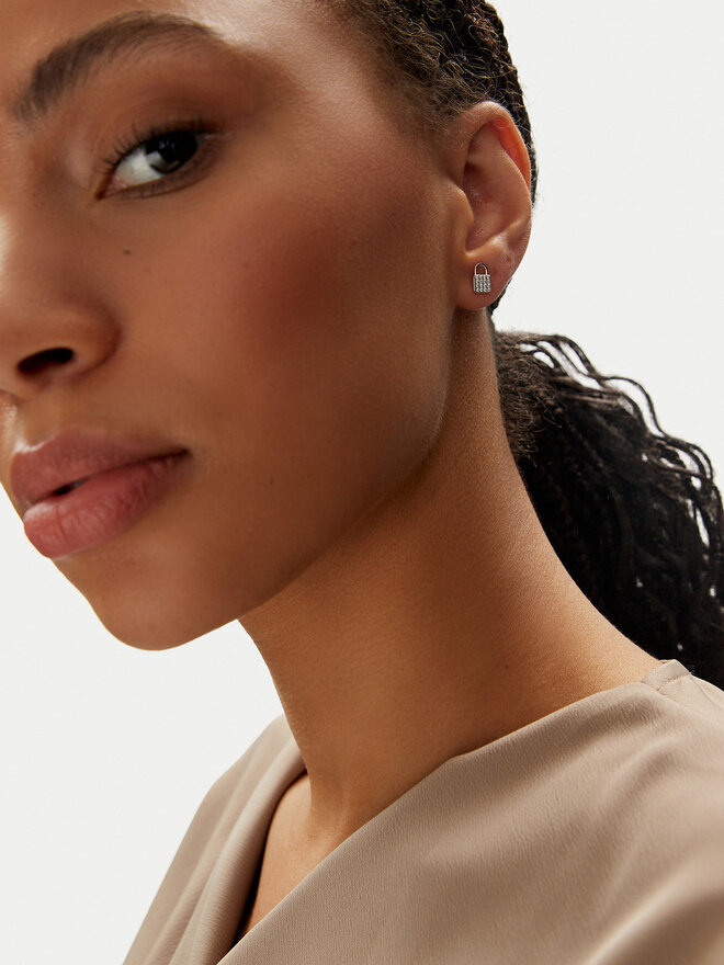 Fossil Pendientes Fossil JFS00626040 Plata
