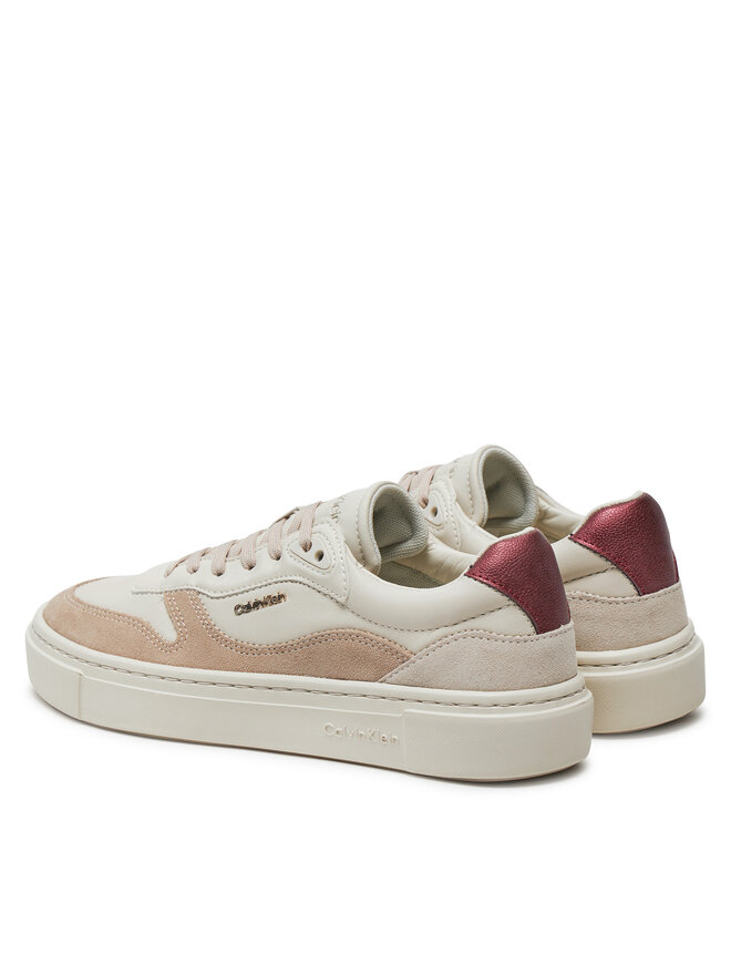 Calvin Klein Сникърси Calvin Klein Cupsole Lace Up W/Ml Mix M HW0HW02114 Бежов