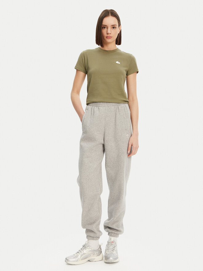 Lacoste Lacoste Футболка TF9246 Хакі Slim Fit