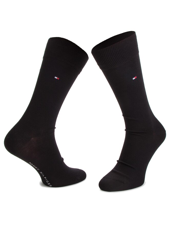 Tommy Hilfiger Комплект 2 чифта дълги чорапи мъжки Tommy Hilfiger 342021001 Черен