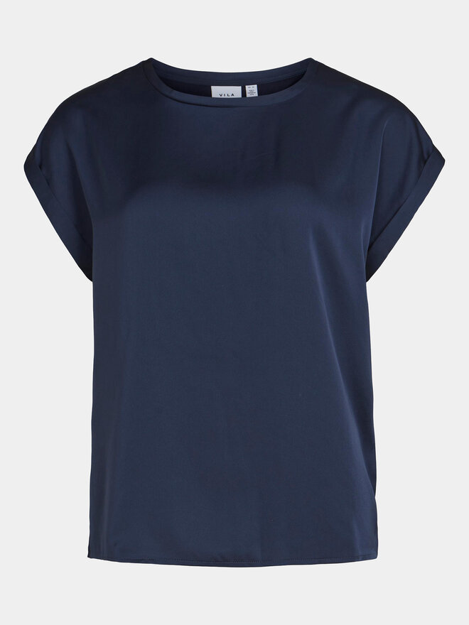 Vila Vila T-Shirt Ellette 14059563 Dunkelblau Regular Fit
