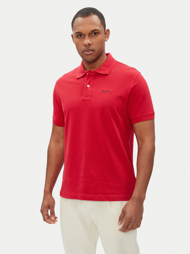 Pepe Jeans Pepe Jeans Pólóing Essential PM542298 Piros Regular Fit