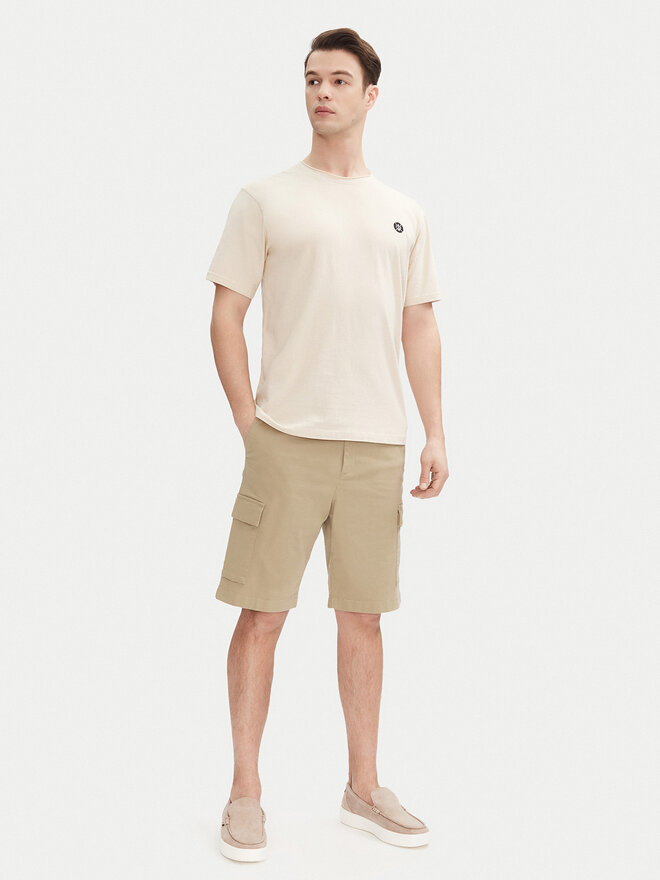 INDICODE INDICODE T-Shirt Carlsin 41-121 Beige Regular Fit