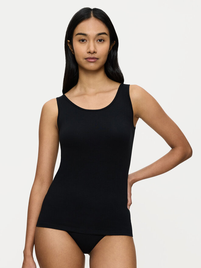 Triumph Triumph Top Sense Of Cotton 10224974 Črna Slim Fit