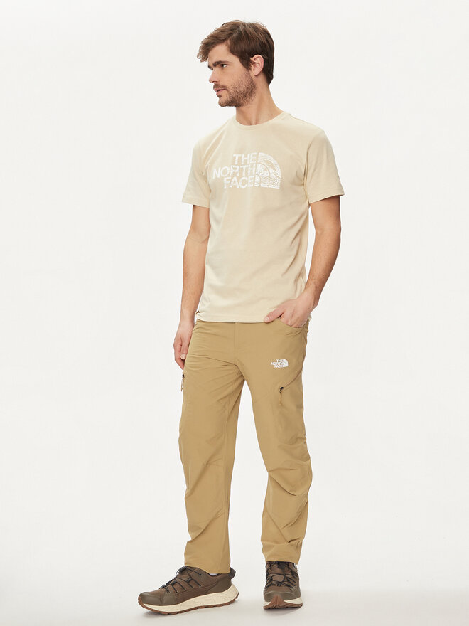 The North Face The North Face Marškinėliai Woodcut Dome NF0A87NX Smėlio Regular Fit