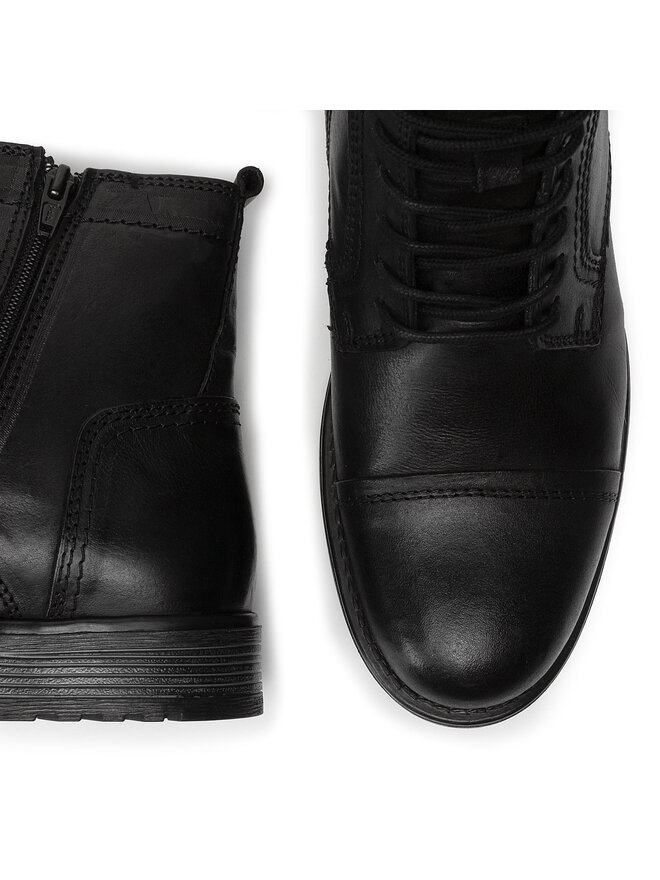 Jack&Jones Čižmy Jack&Jones Russel Leather 12155999 Čierna