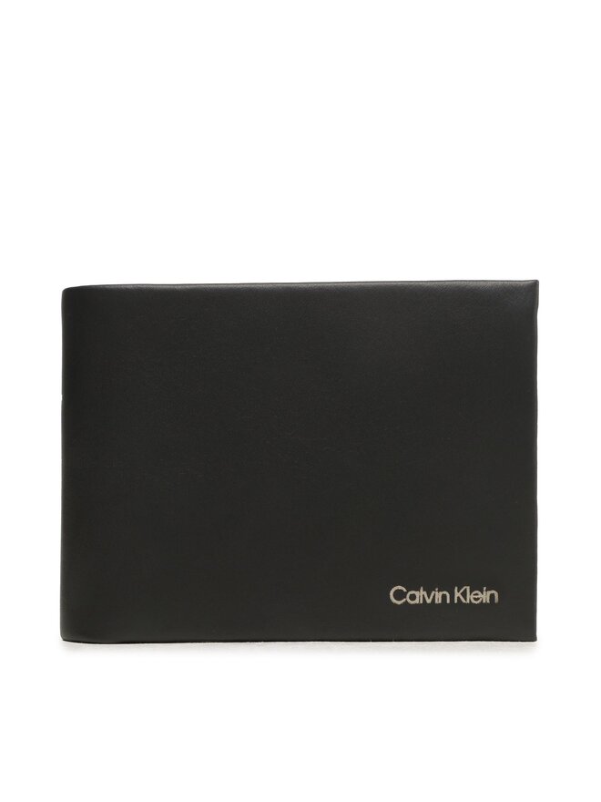 Calvin Klein Velká pánská peněženka Calvin Klein Ck Concise Bifold 5Cc W/Coin L K50K510599 Černá