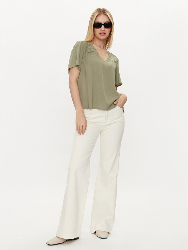 Vila Vila Camiseta Mesa 14092019 Verde Regular Fit