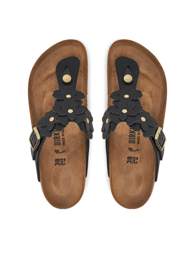 Birkenstock Infradito Birkenstock Gizeh Flowers 1026719 Nero