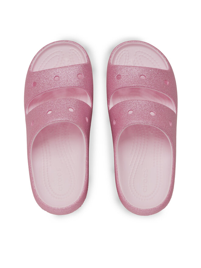 Crocs Šľapky Crocs Classic Glitter Sandal v2 K 209705 Ružová