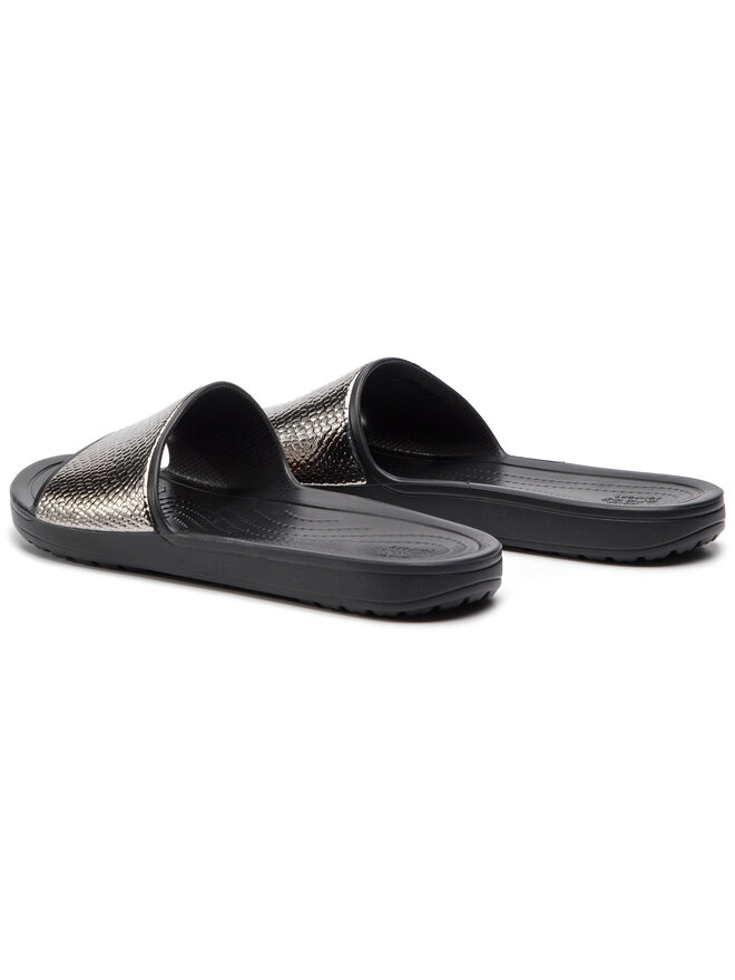 Crocs Шльопанці Crocs Sloane Metaltext Slide W 205737 Срібний