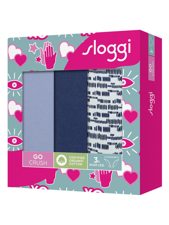 Sloggi Sloggi Набір з 3 пар класичних трусів Go Crush 10219672 Голубий