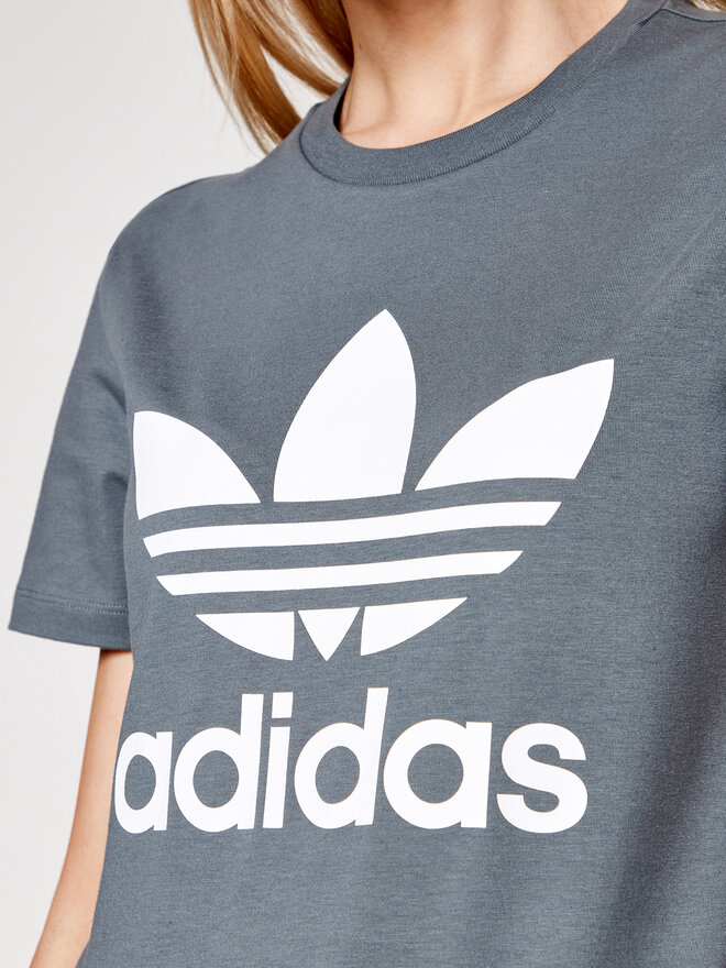 adidas adidas T-Shirt adicolor Classics Trefoil GN2903 Γκρι Regular Fit