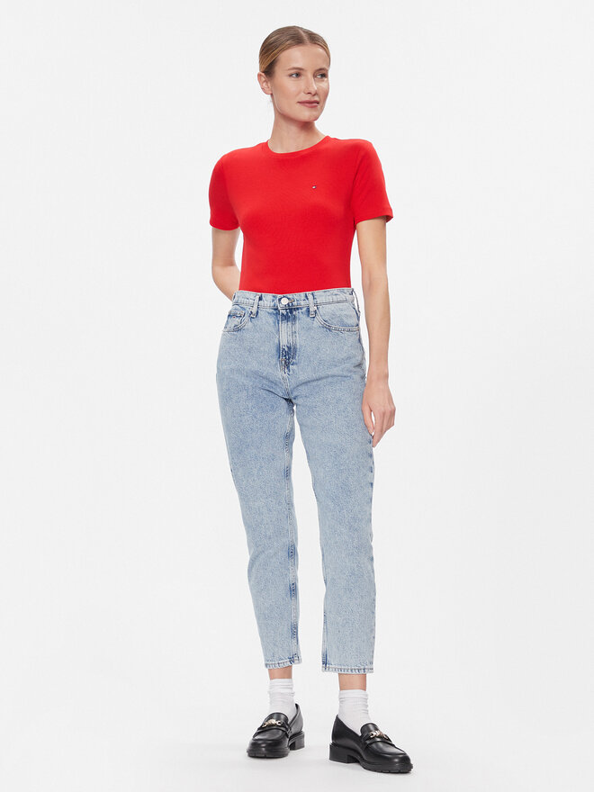 Tommy Hilfiger Tommy Hilfiger Marškinėliai New Cody WW0WW40587 Raudona Slim Fit