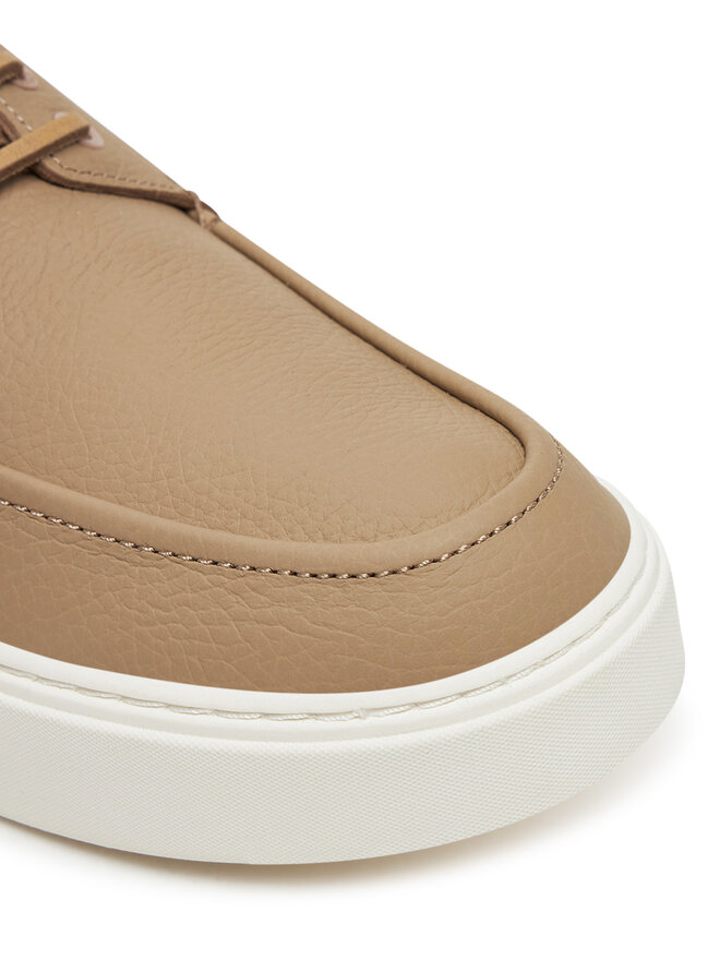 Calvin Klein Μοκασίνια Calvin Klein Hybrid Lace Up Boat Lth HM0HM01812 Καφέ