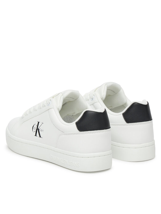 Calvin Klein Jeans Sportcipők Calvin Klein Jeans Classic Cupsole Mono Lth Wn YW0YW01902 Fehér