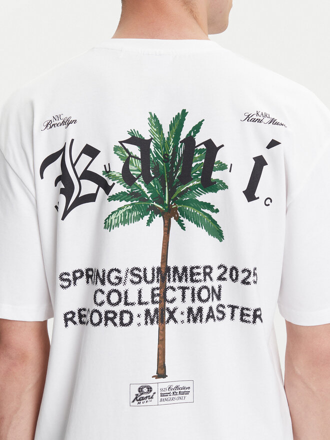 Karl Kani Karl Kani Camiseta Palm Print PD00005330 Blanco Relaxed Fit
