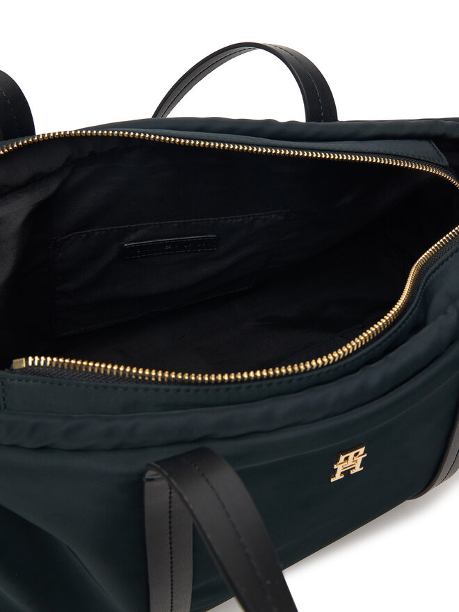 Tommy Hilfiger Handtasche Tommy Hilfiger Th Soft Nylon Hobo AW0AW18994 Schwarz