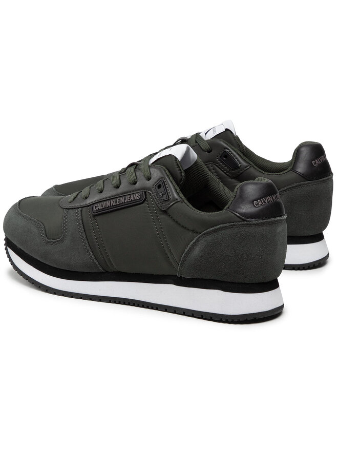 Calvin Klein Jeans Laisvalaikio batai Calvin Klein Jeans Runner Sneaker Laceup YM0YM00038 Žalia