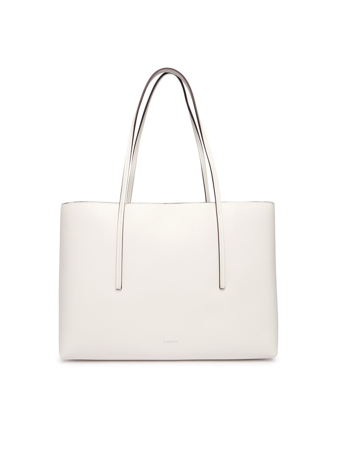 Calvin Klein Handtasche Calvin Klein Foil Logo Tote W/Pouch LV04F3274G Weiß
