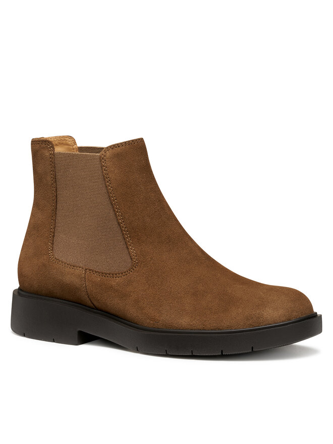 Geox Kotníková obuv s elastickým prvkem Geox D Spherica Ec1 D16QRC 00022 C6542 Hnědá