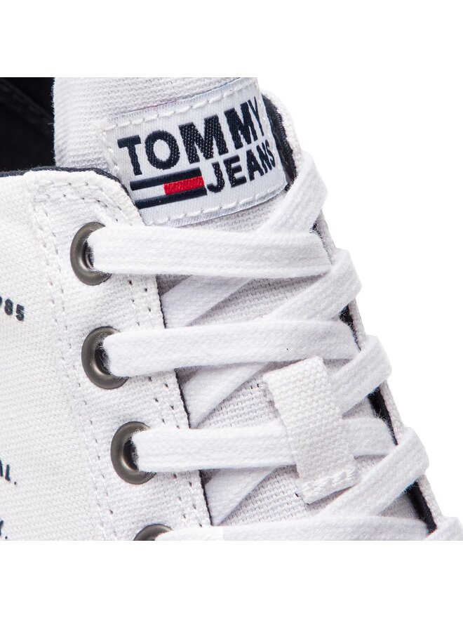 Sneakersy tommy jeans wedge casual sneaker en0en00543 white 100 deals