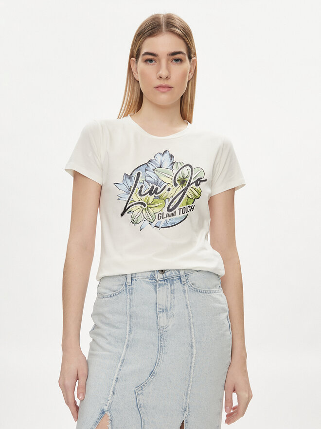 Liu Jo Sport Liu Jo Sport Camiseta TA4202 JS003 Écru Regular Fit